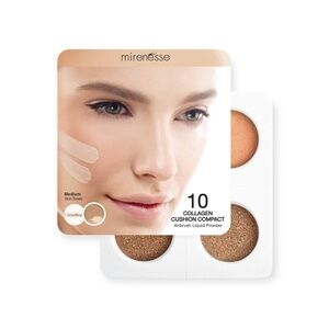 new Mirenesse 𖦹 10 collagen cushion airbrush liquid powder 𖦹 foundation blush